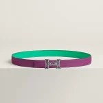 Mini Constance Touareg belt buckle & Reversible leather strap 24 mm - Image 2